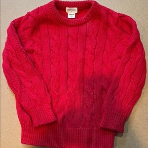 Crewcuts Red Cable Knit Sweater XXS (2-3)
